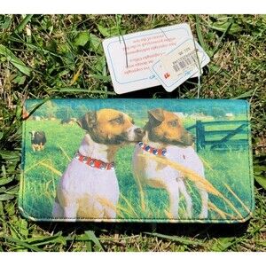 Wallet Jack Russell Dog Pup Bejeweled Full Size Fashion Blossom Puppy Animal